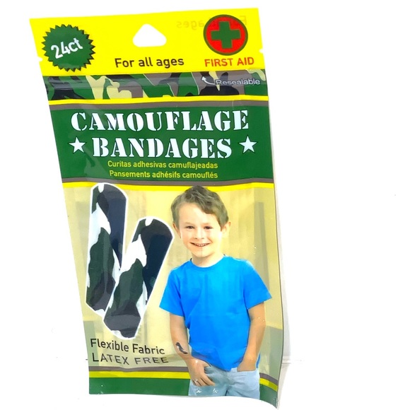Camouflage Flexible Band Bandages Fabric First Aid Care Camo Style - 3 Packs - Picture 2 of 2